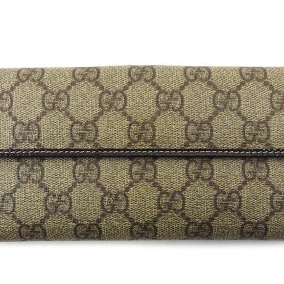 GUCCI Purse GG Plus Beige PVC ?~ Enamel Leather Authentic Used D2418 - Picture 1 of 6